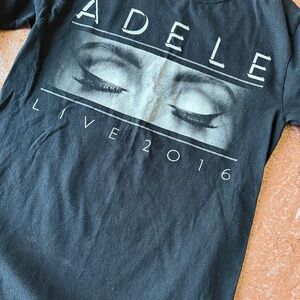 Adele Shirt Adult Small Black Concert Tee Live Tour 2016 Pop Music Merch Fan